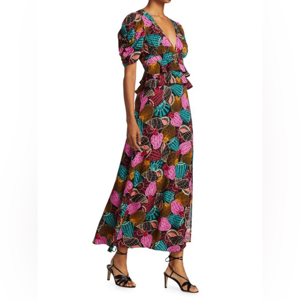 Farm Rio Shell Mix Midi Dress - Picture 3 of 11